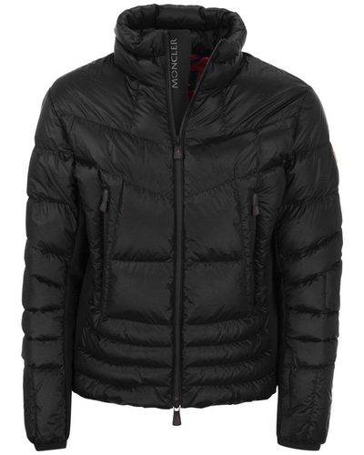 3 MONCLER GRENOBLE Canmore Logo Patch Down Jacket - Black