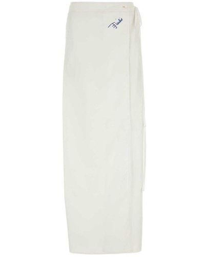 Emilio Pucci Logo-print Wrap Skirt - White