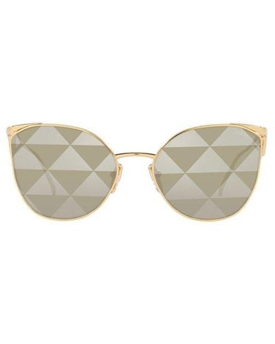 Prada Pr 50zs Pale Gold Sunglasses - White