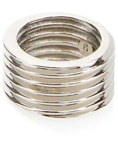 Maison Margiela Spiral Patterned Ring - Metallic