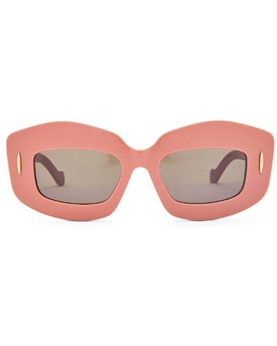 Loewe Rectangle Frame Sunglasses - Pink