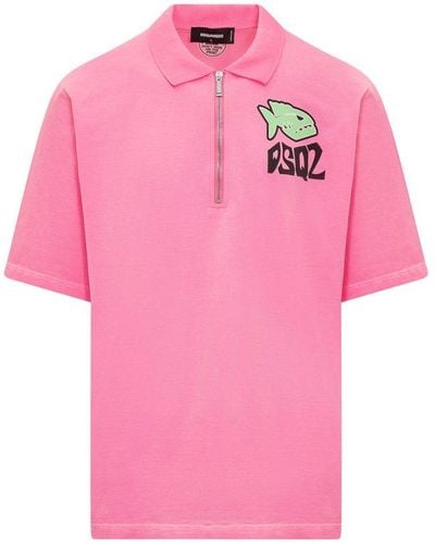 DSquared² Polo Fish Skater - Pink