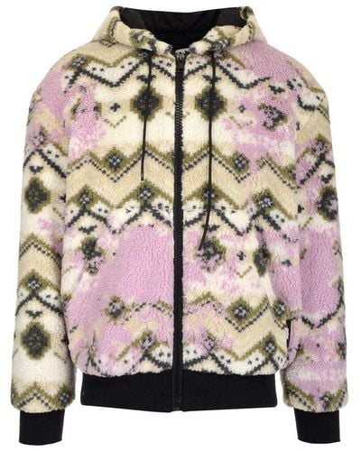 MSGM Drawstring Hooded Jacket - Pink