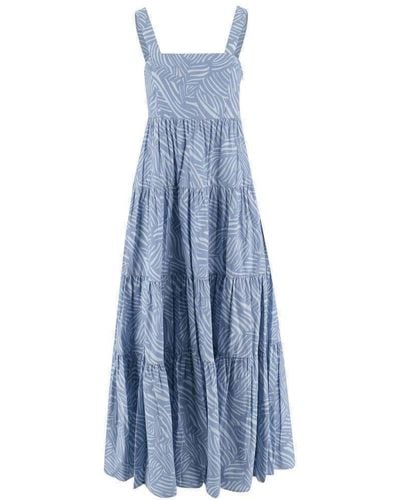 Michael Kors Flounced Stretch Dress - Blue