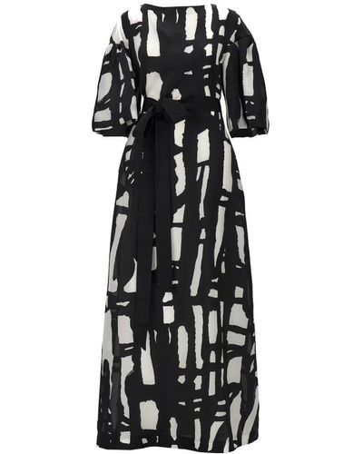 black and white bandage dress Amira – alabanza Rave Outfit Kim Kardashian in Loewe Color:Black Textured Cotton