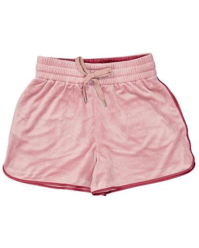 Moncler Velvet Drawstring Shorts - Pink