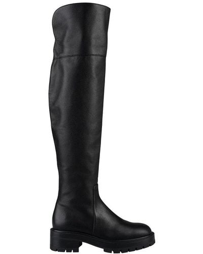 Aquazzura Whitney Almond Toe Boots - Black