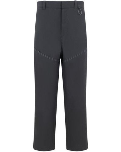 OAMC Shasta Straight-leg Stitch-detailed Pants - Gray
