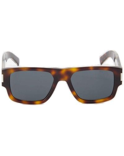Saint Laurent Sl 659 Rectangular Frame Sunglasses - Blue