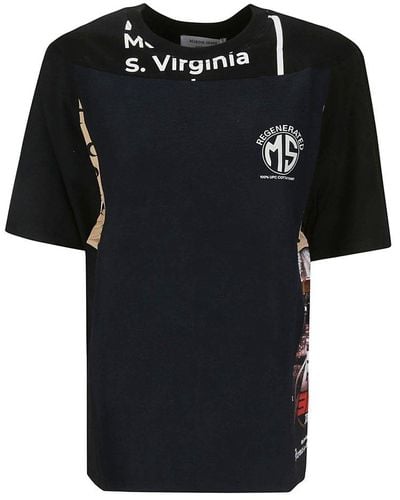 Marine Serre Regenerated Graphic-printed T-shirt - Black