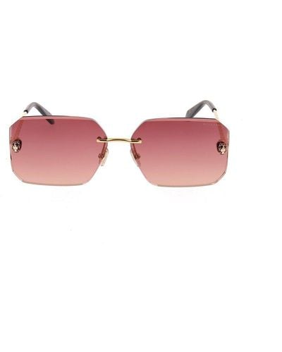 BVLGARI Rectangle Frame Sunglasses - Pink