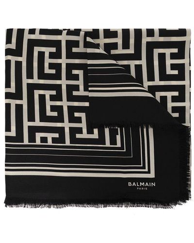 Balmain Silk Scarf - Black