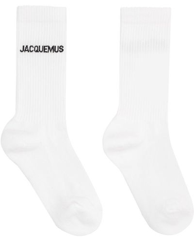 Jacquemus Ribbed Socks - White