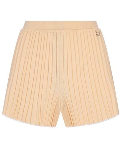 Jacquemus Pleated D-ring Detailed Shorts - Natural