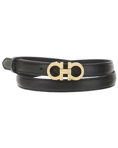 Ferragamo Gancini Buckle Belt - Black