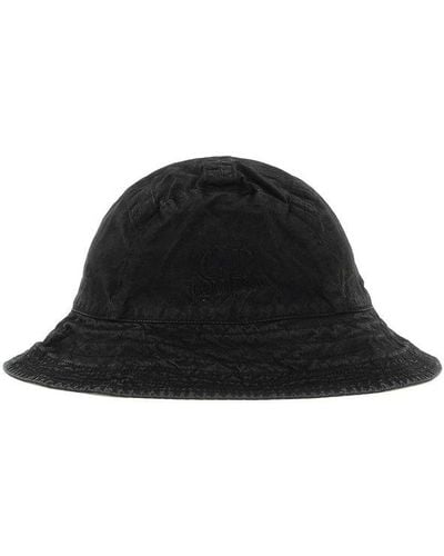 C.P. Company Cp Company Logo-embroidered Cotton Bucket Hat - Black