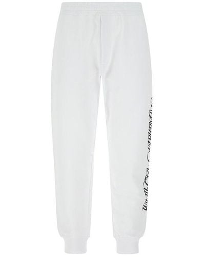 Alexander McQueen Logo Printed Jogger Trousers - White