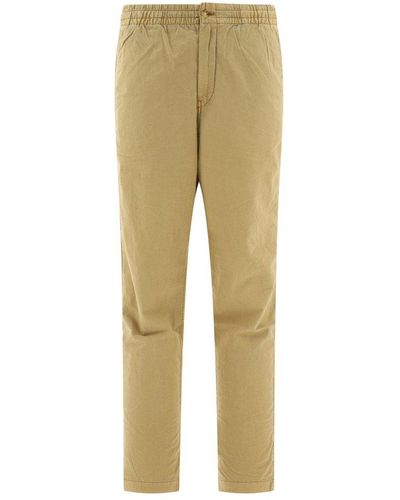 Polo Ralph Lauren Pony Embroidered Straight-leg Trousers - Natural