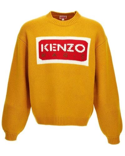 KENZO Tricolor Paris Sweater, Cardigans - Orange