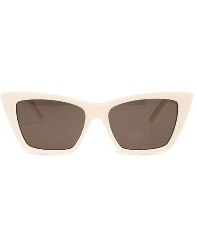 Saint Laurent Butterfly Frame Sunglasses - White