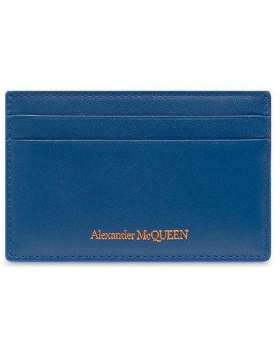 Alexander McQueen Leather Card Case - Blue