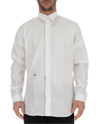 Dior Bee Embroidered Long-sleeved Shirt - White