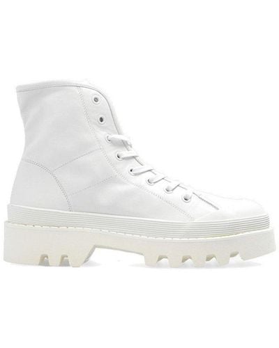 Proenza Schouler Chunky-sole Lace-up Combat Boots - White