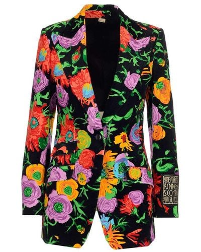 Gucci X Ken Scott Print Velvet Jacket - Multicolor