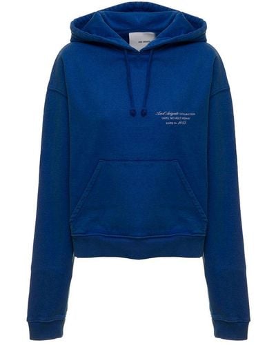 Axel Arigato Woman 's Blue Jersey Hoodie With Print