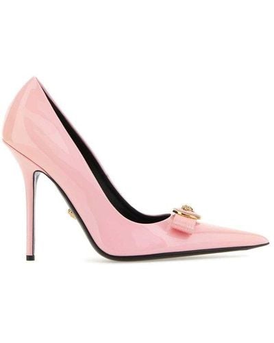Versace Gianni Pointed-toe Pumps - Pink