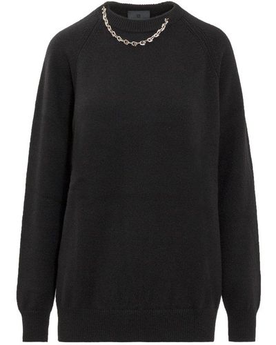 Givenchy Chain Collar Knit Sweater - Black