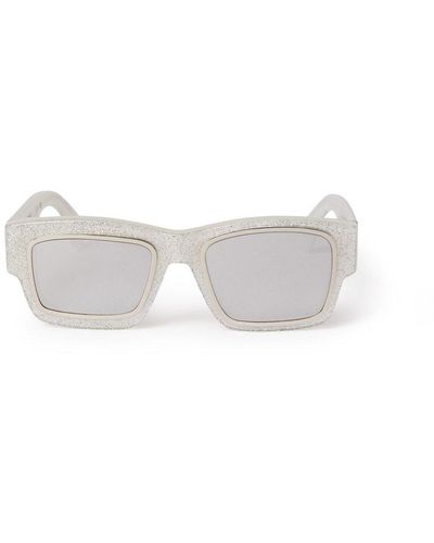 Palm Angels Raymond Square Frame Sunglasses - White