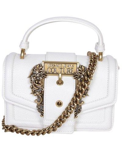 Versace Logo-buckle Mini Crossbody Bag - White
