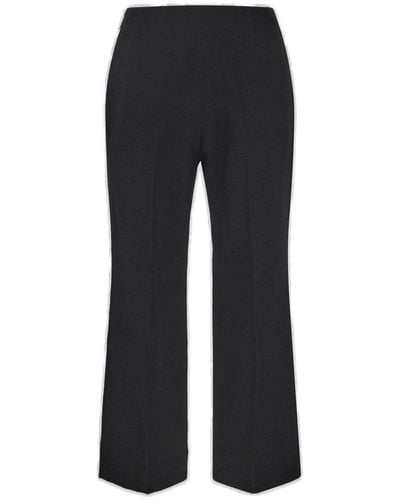 Gucci Pleat Front Cropped Trousers - Black