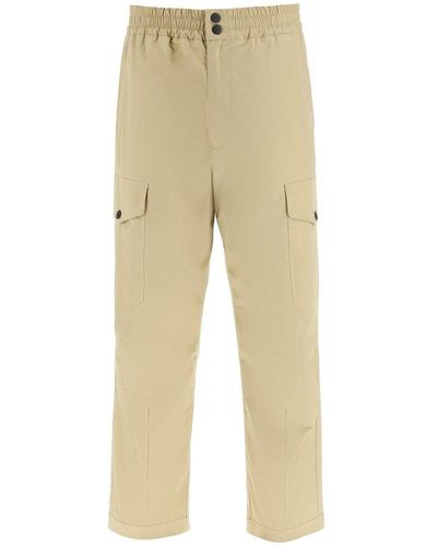 MSGM Cotton Cargo Trousers - Natural
