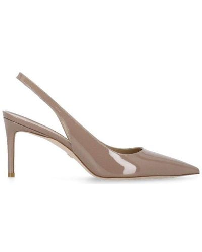 Stuart Weitzman Pointed-toe Slingback Court Shoes - Natural