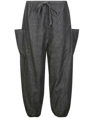 Yohji Yamamoto Relexed Fit Trousers - Grey