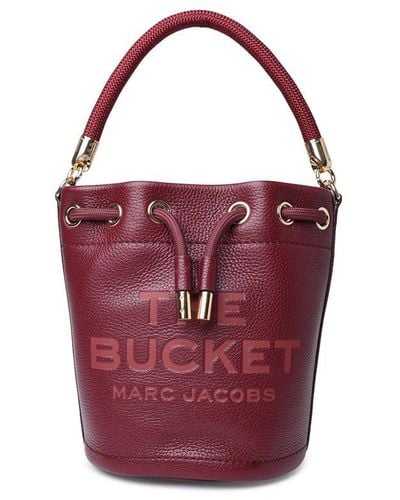 Marc Jacobs Logo Embossed The Bucket Bag - Purple