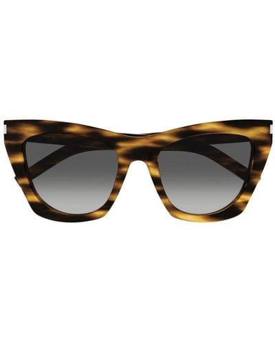 Saint Laurent Kate Cat-eye Frame Sunglasses - Black