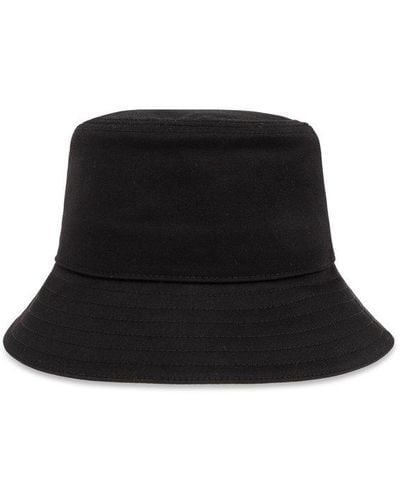 Burberry Ekd-embroidered Dropped Brim Bucket Hat - Black