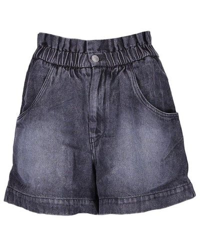 Isabel Marant Titea High-waist Denim Shorts - Blue