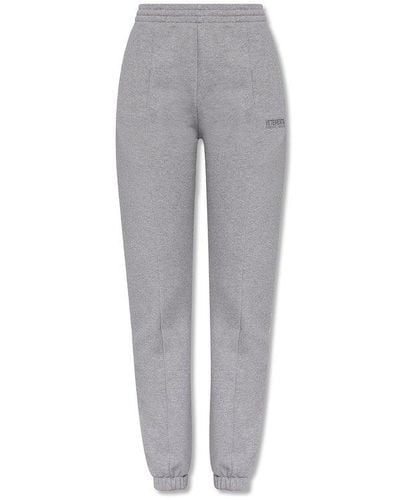 Vetements Sweatpants With Logo - Gray