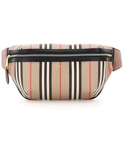 Burberry Stripe Sonny Medium Belt Bag - Black
