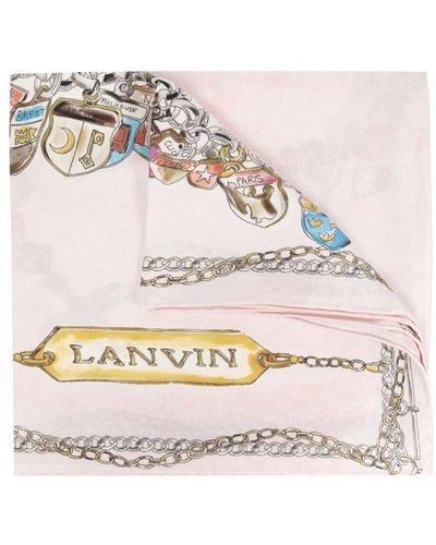 Lanvin Logo Printed Scarf - Multicolour