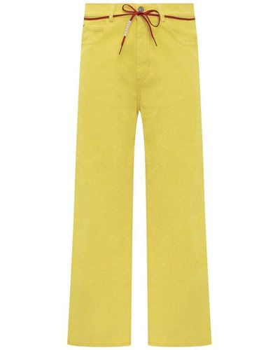 Marni Jeans With Logo - Yellow