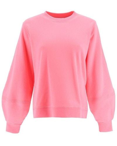 Ganni Software Isoli Puff Sleeve Sweatshirt - Pink