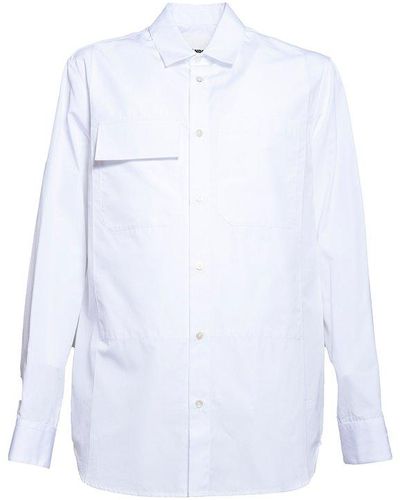 Jil Sander Buttoned Long-sleeved Shirt - Blue