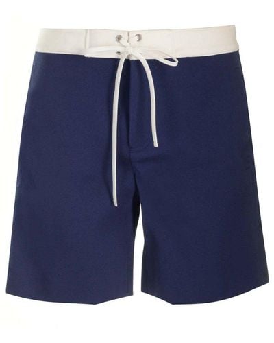 Miu Miu Blue Satin Bermuda Shorts