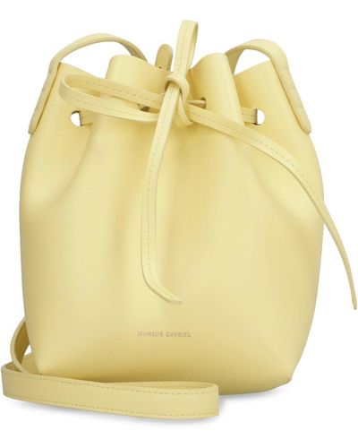 Mansur Gavriel Bucket Leather Mini Crossbody Bag - Yellow