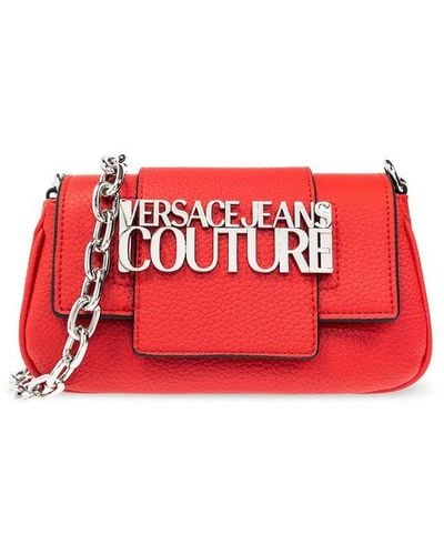Versace Shoulder Bag With Logo - Red